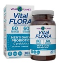 Vital Planet - Vital Flora Men’s Daily Probiotic, 60 Billion CFU, 60 Diverse Strains, 7 Organic Prebiotics, Immune Support, Gas Relief, Colon and Digestive Health Probiotics for Men 30 Κάψουλες