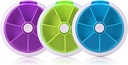 Creative Portable Mini 7 Day Weekly Circular Shape Rotary Fruit Style Pill Θήκη Αποθήκευσης Χάπια (Μικτή Χρώμα)