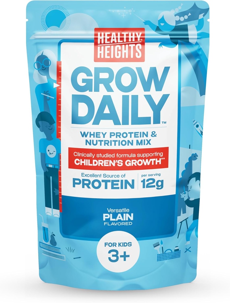 Healthy Heights Grow Daily Kids Protein Drink Mix (Plain) - Υψηλή πρωτεΐνη Shake για τα παιδιά 3+