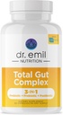 DR. EMIL NUTRITION Total Gut Health Complex - Prebiotic, Probiotic & Postbiotic Supplement - Υποστηρίζει Digestive Health, Bloating & Gut Balance - Μη ΓΤΟ & Χωρίς σόγια - 60 κάψουλες