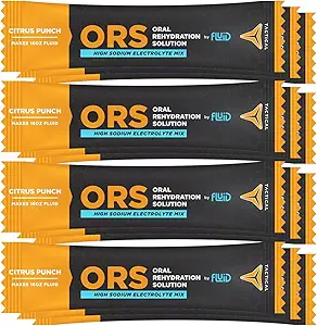 Fluid Tactical - ORS (Oral Rehydration Solution), Recover Faster, Extreme Dehydration Electrolytes, 12pack (Citrus Punch)