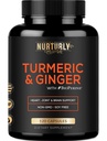 Turmeric Curcumin with BioPerine & Ginger, Black Pepper and 95% Curcuminoids - High Absorption Turmeric Supplements for Hearth Health - Non-GMO, Gluten Free - 120 Capsules