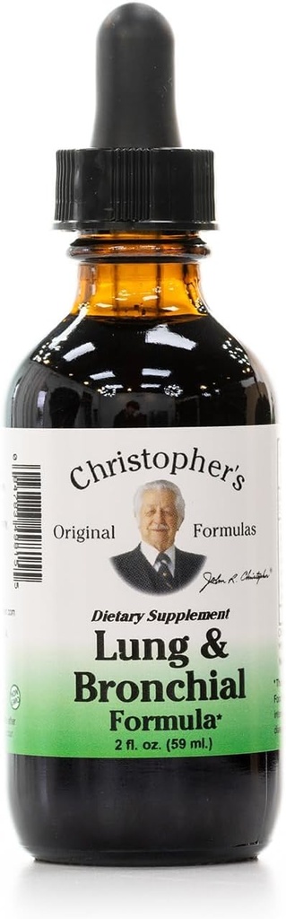 Christopher's Original Formulas Lung & Bronchial Formula, 2 oz Liquid - Φυσική αναπνευστική υποστήριξη