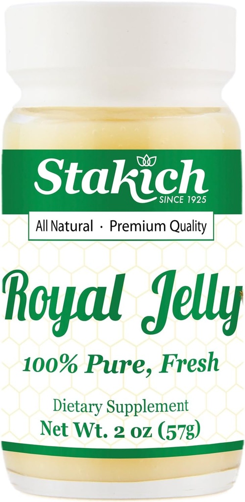 Stakich Fresh Royal Jelly - Καθαρό, Όλα Φυσικά - Δεν Πρόσθετα / Flavors / Συντηρητικά Προστέθηκε - 2 Ουγγιά (57 γραμμάρια)