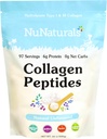 Nunaturals Collagen Peptides σκόνη (Τύπος I, III), για το δέρμα, τα μαλλιά και τα νύχια, 24oz