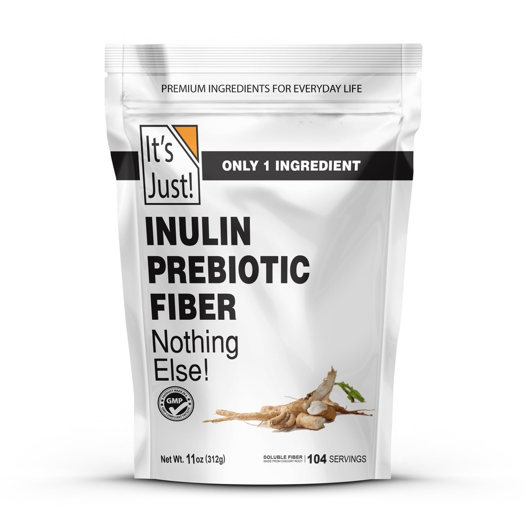 Είναι απλά! - Inulin Prebiotic Fiber, Διαλυτή νερού, Chicory Root Powder, προάγει την υγεία των ορνίθων, Κατασκευάζεται στις ΗΠΑ, Προϊόν του Βελγίου, Vegan/Keto Φιλικό
