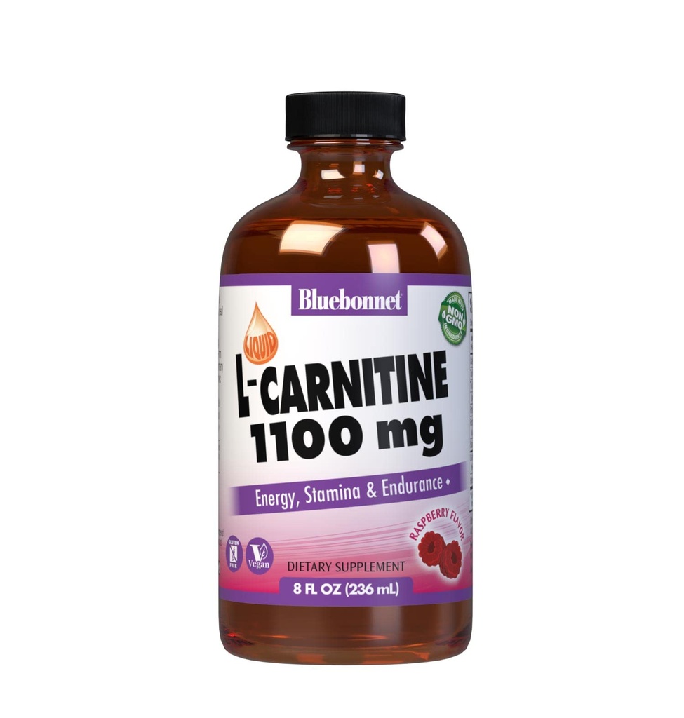 Bluebonnet Liquid L-Καρνιτίνη 1100 mg, Βατόμουρο, 8 ρευστή ουγγιά