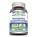 Amazing Formulas Glucosamine Chondroitin MSM 1850 mg Per Serving Capsules Supplement 