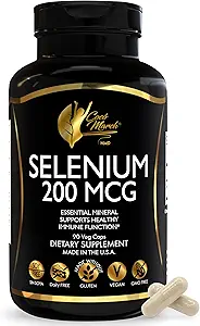 Cocó March N.M.D Selenium - Essential Mineral for Thyroid Health -200 mcg- 3 Month Supply -Gluten Free, Soy Free, Dairy Free, GMO Free, Vegan - 60 Capsules