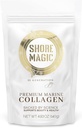 Shore Magic Premium Marine Collagen Powder – Hydrolyzed Type I, II, III & IV Peptides from Wild Fish for Skin, Hair, Nails & Joints, 14 Servings