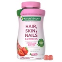 Nature's Bounty Optimal Solutions Μαλλιά, δέρμα και νύχια Pectin Gummies, 2500 mcg Biotin Per Serving, No Stick Gummy, Χορτοφαγική Φόρμουλα, Φράουλα Γεύση, 200 μέτρα, 100 Σύνολο Υπηρεσίες