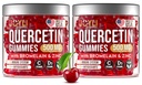2 Pack - JOYLI Quercetin Gummies με Bromelain, ψευδάργυρο, βιταμίνη C & D3 – συμπλήρωμα κουερσετίνης χωρίς ζάχαρη για ανοσοποιητική υποστήριξη & εποχική ευεξία – 500mg Quercetin για παιδιά και ενήλικες – 60 Gummies ανά συσκευασία