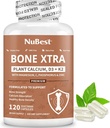 NuBest Bone Xtra - Plant Based Bone Strength, Strontium Boost with Strontium Citrate, Calcium, Magnesium from Marine Algae, Phosphorus, Vitamin C, K2, D3 | Maximum Calcium Absorption | 1 Month Supply