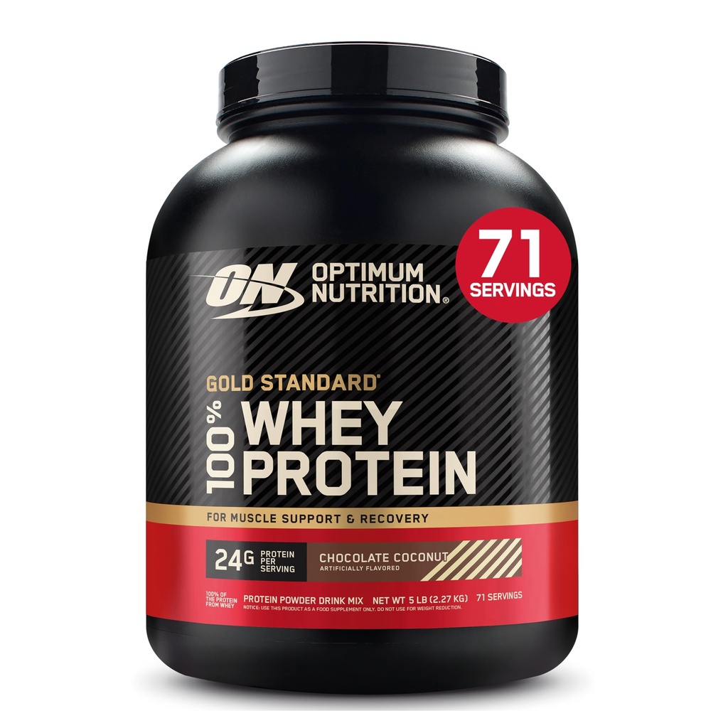 Βέλτιστη διατροφή Gold Πρότυπο 100% πρωτεΐνη Whey σκόνη, καρύδα σοκολάτα, 5 Λίρες (συσκευασία Μαΐου Vary)
