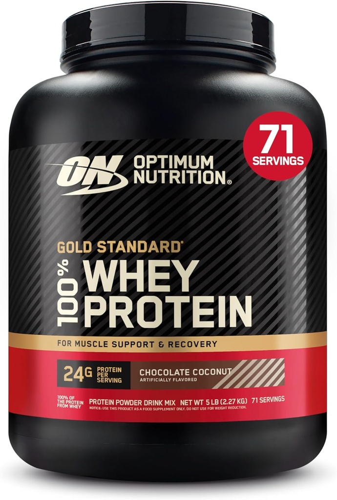 Βέλτιστη διατροφή Gold Πρότυπο 100% πρωτεΐνη Whey σκόνη, καρύδα σοκολάτα, 5 Λίρες (συσκευασία Μαΐου Vary)