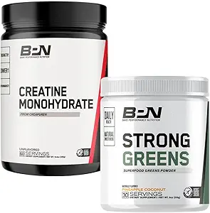 BARE PERFORMANCE NUTRITION BPN Creatine Monohydrate & Strong Greens Bundle