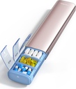 Vaydeer 7 Day Weekly Pill Organizer, Metal Travel Pill Case, Μεγάλη Χωρητικότητα Daily Χαριτωμένο Κουτί Χάπια για Συμπληρώματα, Χάπια, Βιταμίνες και Φάρμακα (Rose Gold)