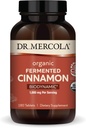 Dr. Mercola Βιοδυναμική Βιολογική Ζυμωμένη Κανέλα - Υποστηρίζει Μεταβολική Υγεία - High-Flavonoid Cinnamon Extract - USDA Organic, Non-GMO, Gluten-free & Soy- Free - 180 Tablets