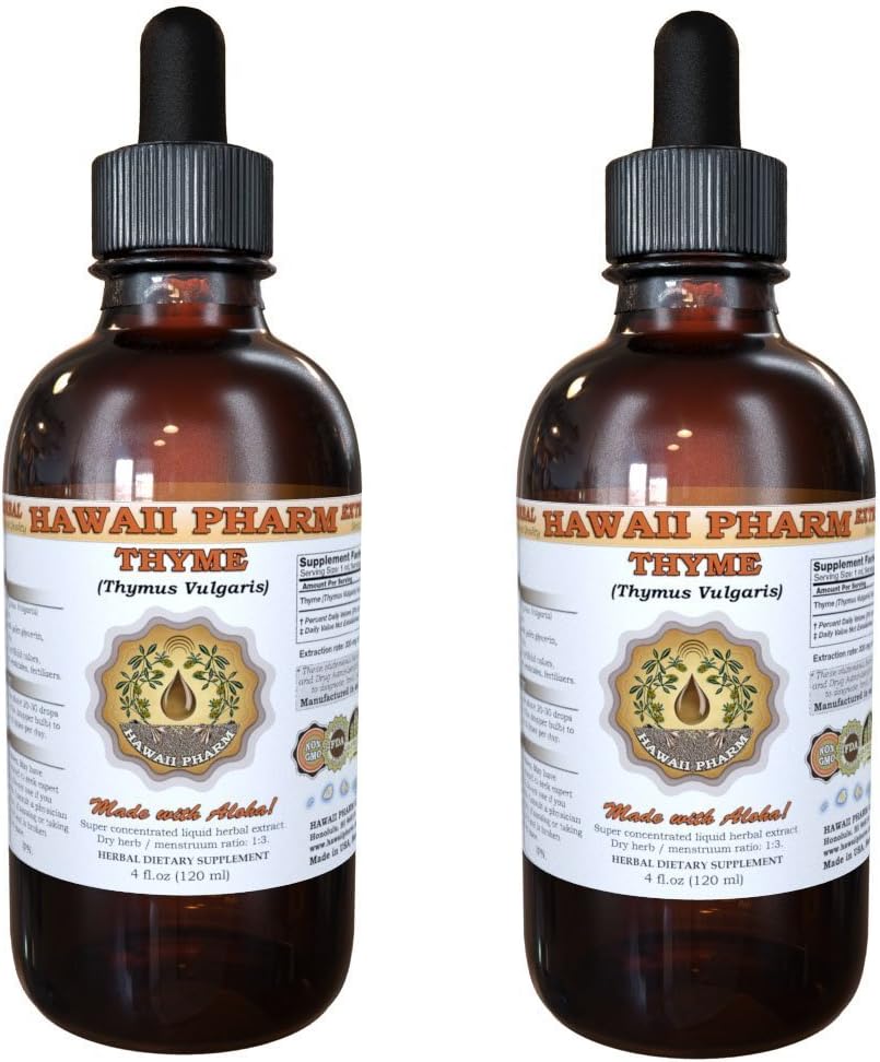Hawaii Pharm Thyme (Thymus vulgaris) Liquid Extract 2x4 fl.oz