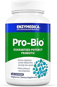 Enzymedica, Pro- Bio, Ράφιο σταθερό, Στομάχι-Acid Ανθεκτικό Προβιοτικό για Υγιή Διέγερση, 10 δισεκατομμύρια CFU, 120 κόμης