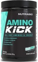 NutraBio Amino Kick – BCAA σκόνη με φυσική καφεΐνη – Amino Acids συμπλήρωμα για την ενέργεια, την ενυδάτωση και την ανάκτηση – BCAAs, ηλεκτρολύτες & αμινοξέα – Baja Burst, 30 εξυπηρετούν