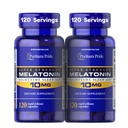 Puritan's Pride Premium Super Strength Melatonin 10mg Sleep Aid, Συμπλήρωμα διατροφής για τον ήχο, την ηρεμία, & τη μεγαλύτερη υποστήριξη ύπνου, 4 μήνες προσφοράς, 120 κάψουλες ταχείας απελευθέρωσης, 2 Pack (Packaging May Vary)