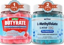 Butyrate with Probiotic + Prebiotic + Postbiotic, L-MethylFolate 15mg Gummies
