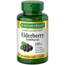 Nature's Bounty Sambucus Elderberry Herbal Supplement, Rapid Release Softgels, 630 mg ανά υπηρεσία, 120 Count