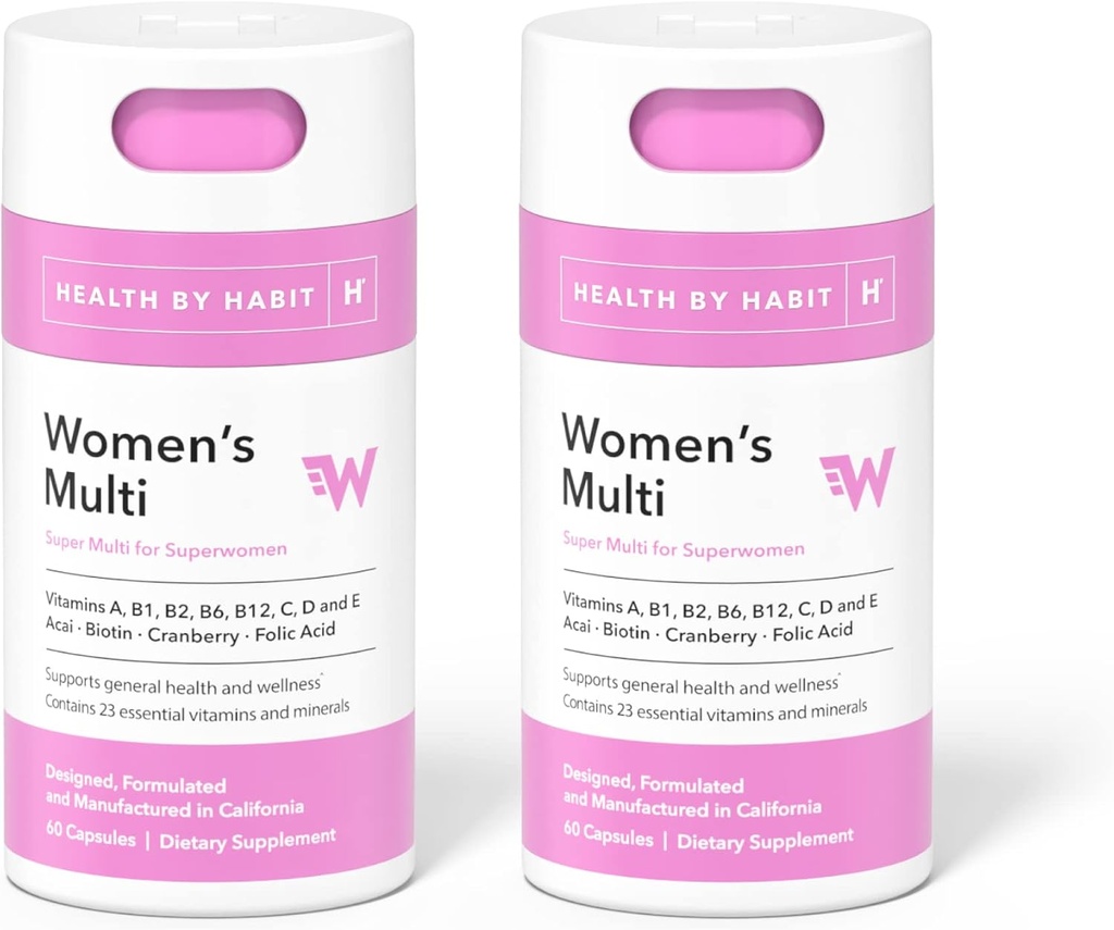 Υγεία από Habit Women Multi Supplement 2 Pack (120 Κάψουλες) - 23 Ουσιώδεις Βιταμίνες και Ορυκτά, Υποστηρίζει Γενική Υγεία & Ευεξία, Μη ΓΤΟ, Χωρίς Ζάχαρη (2 Pack)