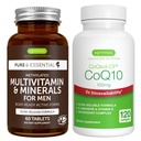 Multivitamin & Minerals for Men + Υψηλή απορρόφηση CoQ10 100mg 120 Softgels Energy Bundle, Παρατεταμένη απελευθέρωση Advanced Multivitamin + CoQ10 with Vitamin E & D-Limonene, by Igenus