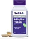 Natrol Acidophilus Probiotic 100 mg, Συμπλήρωμα διατροφής για την υγιεινή λειτουργία των ούρων, κάψουλες για την υγεία των ενηλίκων, 100 κάψουλες, μέχρι 33 ημέρες προσφοράς