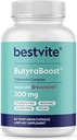 BESTVITE ButyraBoost 300mg Tributyrin Complex (60 Vegetarian Capsules) - No Stearates - Vegan - Non GMO - Gluten Free - Butyrate Gut Health Supplement