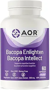 AOR, Bacopa Enlighten, Συμπλήρωμα Ayurvedic Bacopa Monnieri, 300 mg, Vegan, 60 Κάψουλες (60 Υπηρεσίες)