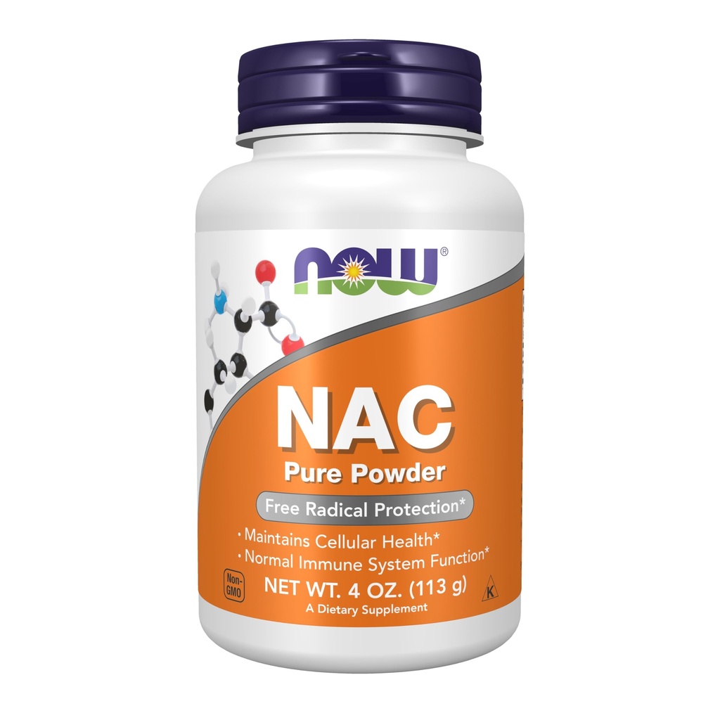 Συμπληρώματα τώρα, NAC (N-Acetyl Cysteine) 600 mg καθαρής σκόνης, ελεύθερης ριζικής προστασίας *, κυτταρικής υγείας *, λειτουργία ανοσοποιητικού συστήματος * 4- Ounce (113 g)