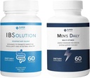 IBSolution and Men's Multivitamin Bundle - All-Φυσικό συμπλήρωμα για την υποστήριξη Digestive Υγείας, Αερίου, Μπλόφα και δυσκοιλιότητας, Υποστήριξη ανοσοποιητικού συστήματος για τους άνδρες - 60 κάψουλες, 2-πακέτο