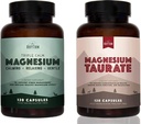 Natural Rhythm Day & Night Bundle - Triple Calm Magnesium 150mg, 120 Κάψουλες + Taurate μαγνήσιο 750mg (150mg Στοιχειώδες Μαγνήσιο) 120 κάψουλες