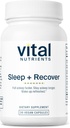 Vital Nutrients Sleep + Recover - Vegan Supplement - Υποστήριξη ύπνου - Μελατονίνη, Ashwagandha & L-Theanine - Γλουτένη, Γαλακτοκομικά & Χωρίς Σόγια - 30 Κάψουλες
