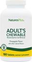 NaturesPlus Adult's Chewable Multivitamin - 180 Vegetarian Tablets - Ανανάς Γεύση - Φυσικό ολόκληρο συμπλήρωμα τροφίμων για τη συνολική υγεία, ενέργεια - Χωρίς γλουτένη - 180 Σερβιέτες