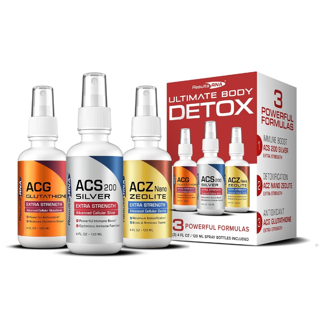 Αποτελέσματα RNA– Ultimate Body Detox Extra Strength System – ACS 200 Silver/ACZ Zeolite/ACG Αποτοξινώνεται η γλουταθειόνη, ενισχύει την ανοσία και μειώνει το οξειδωτικό στρες