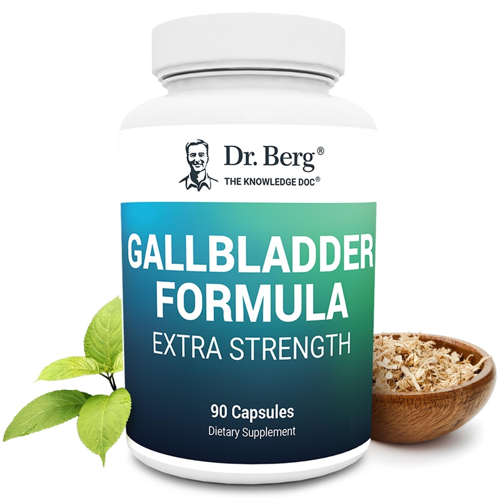 Berg Gallbladder Formula Extra Strength - με Ox Bile σκόνη και Conjugated Bile Acid - Digestive Enzymes Ιδιοκτητική Blend - Πλήρης 45-Ημερη προμήθεια - 90 κάψουλες λαχανικών