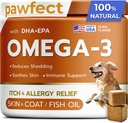 PAWFECTCHEW ιχθυέλαιο Ωμέγα 3 για σκύλους - Αλλεργία Ανακούφιση - Κοινή Υγεία - Itch Relief, Shedding - Skin and Coat Supplement - Alaskas Salmon Oil Chews - Omega 3 6 9 - EPA & DHA λιπαρά οξέα