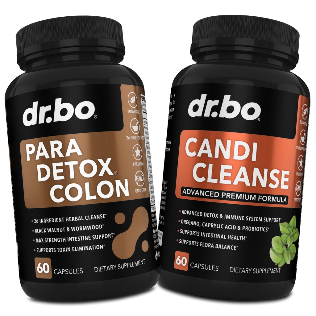 Cleanse χάπια σώματος Detox & Candi Cleanse - Εντερικό καθαριστικό φρουράς για στομάχι & στοματικό βότανο Ρίγανο & Caprylic Acid Probiotic Complex Κάψουλες, Herbal Wormwood Black Walnut Clove Γυναίκες άνδρες