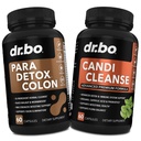 Cleanse χάπια σώματος Detox & Candi Cleanse - Εντερικό καθαριστικό φρουράς για στομάχι & στοματικό βότανο Ρίγανο & Caprylic Acid Probiotic Complex Κάψουλες, Herbal Wormwood Black Walnut Clove Γυναίκες άνδρες
