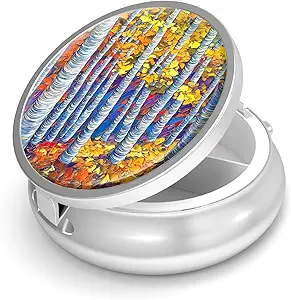 Κουτί 3 χαπιών, μικρή θήκη χαπιών για το πορτοφόλι ή την τσέπη, Οργανωτής της ιατρικής του καφέ, Φορητός κάτοχος εμπορευματοκιβωτίων χαπιών για να κρατήσει βιταμίνες, φαρμακευτική αγωγή, ιχθυέλαιο και συμπληρώματα,μοναδικά δώρα σχεδιασμού