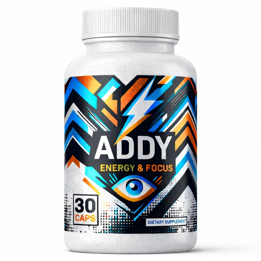 Addy Energy - Focus & Energy Supplement - Brain Booster - Adderall Alternative - Focus, Increase Productivity - Clean Energy - Sharp Focus - 30 Day Supply