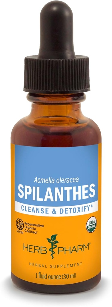Βότανο Pharm Certified Organic Spilanthes Liquid Extract για τον καθαρισμό και την αποτοξίνωση - 1 ουγγιά