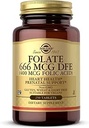 Solgar Folate 666 mcg DFE (Folic Acid 400 mcg) - 250 Δισκία - Προγεννητική Υποστήριξη - Μη ΓΤΟ, Vegan, Χωρίς γλουτένη, Χωρίς γαλακτοκομικά, Kosher - 250 Μερίδες