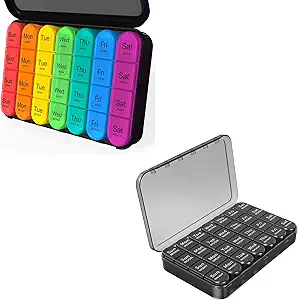 Daviky Weekly Pill Organizer 4 φορές την ημέρα, Medicine Pill Organizer Daily Pill Box Organizer, Μεγάλη 7 ημέρα Pill περίπτωση για τα ταξίδια με 28 διαμέρισμα για να κρατήσει φαρμακευτική αγωγή, βιταμίνη και συμπλήρωμα