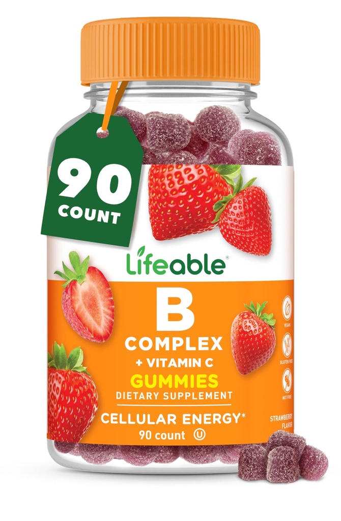 Ζωηρή Βιταμίνη Β Σύμπλεγμα Gummies για ενήλικες 