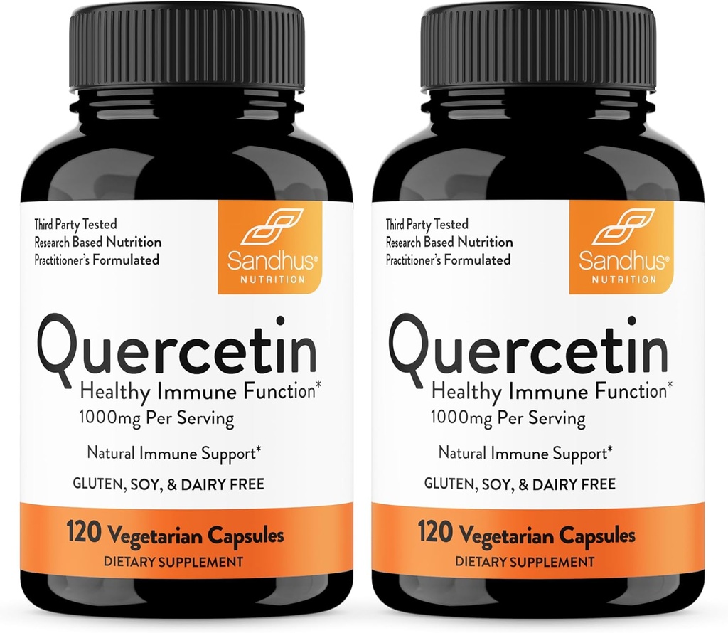 Quercetin της Sandhu χορτοφαγικές κάψουλες Συμπληρώματα 120 Count (Pack of 2) 